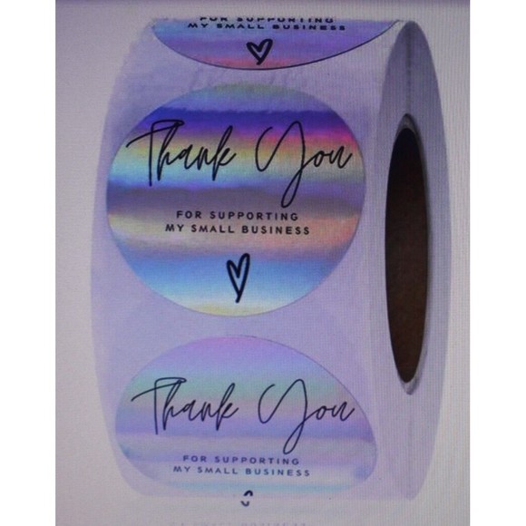 Unbranded | Office | 50 Pieces Thank You Stickers Roll Sticker Adhesive ...